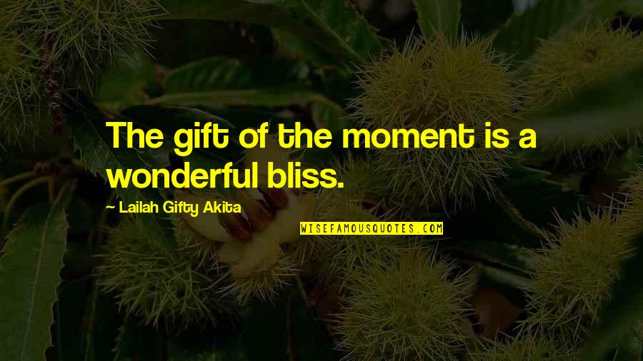 A Wonderful Morning Quotes By Lailah Gifty Akita: The gift of the moment is a wonderful