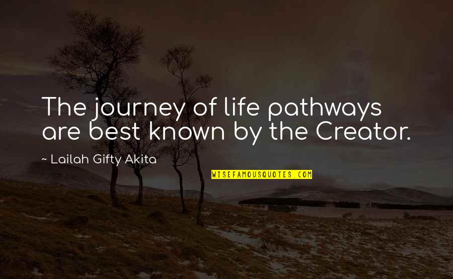 A Word For Wise Quotes By Lailah Gifty Akita: The journey of life pathways are best known
