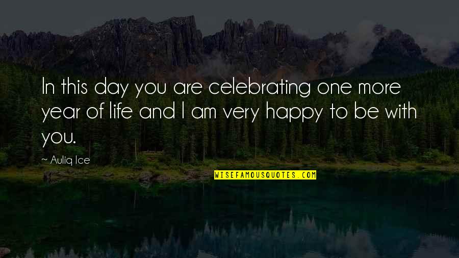 A Year Birthday Quotes By Auliq Ice: In this day you are celebrating one more