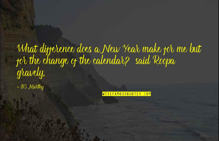 A Year Of Love Quotes By BS Murthy: What difference does a New Year make for