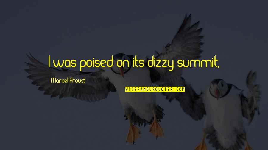 A Year Of Magical Thinking Quotes By Marcel Proust: I was poised on its dizzy summit,