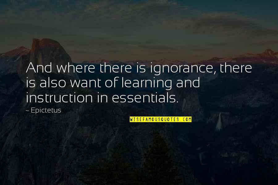 A1 Steak Sauce Quotes By Epictetus: And where there is ignorance, there is also