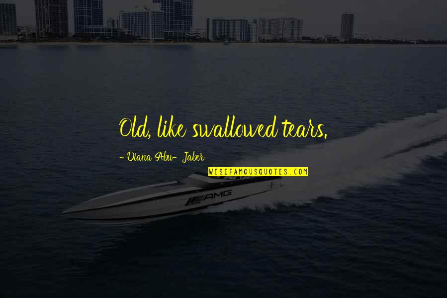 Aahhyeahh Quotes By Diana Abu-Jaber: Old, like swallowed tears.