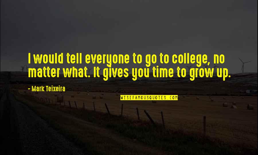 Aamas Scale Quotes By Mark Teixeira: I would tell everyone to go to college,