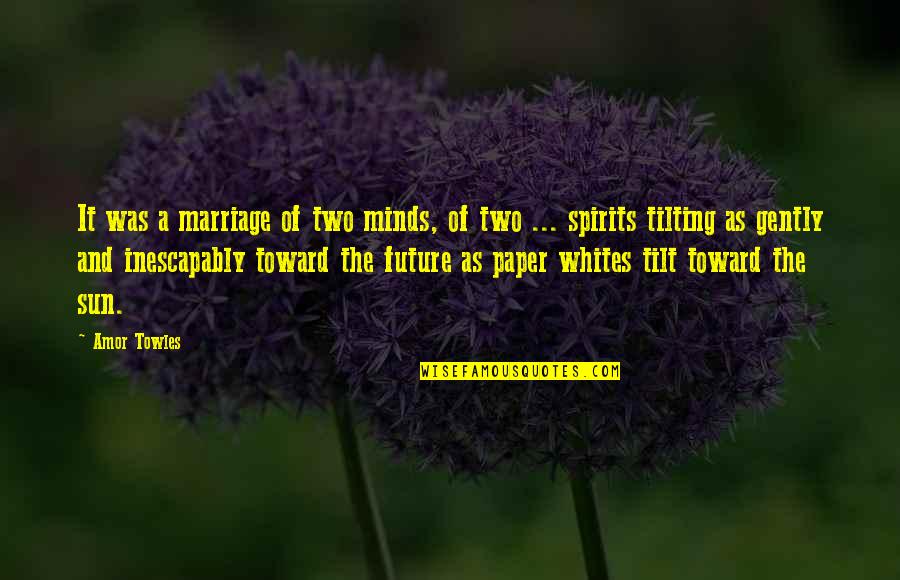 Aamdsif Quotes By Amor Towles: It was a marriage of two minds, of