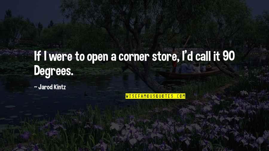 Aarniwood Quotes By Jarod Kintz: If I were to open a corner store,