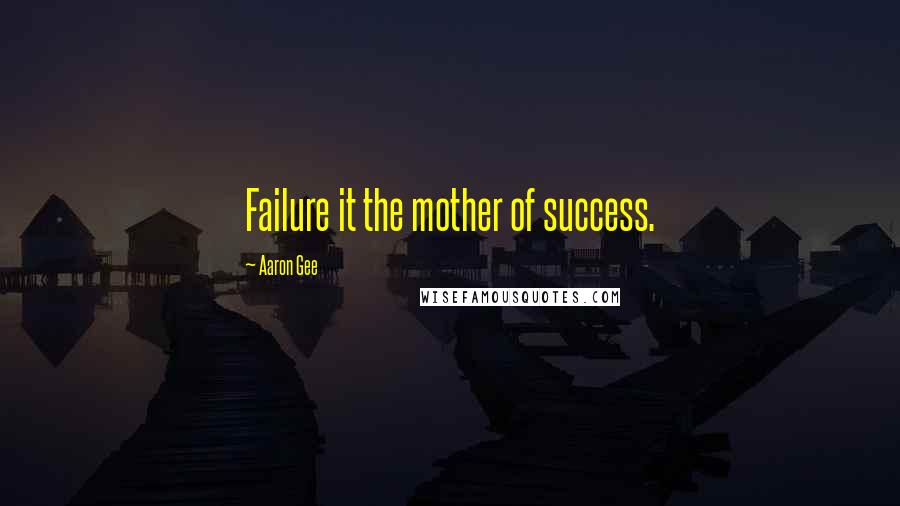 Aaron Gee quotes: Failure it the mother of success.