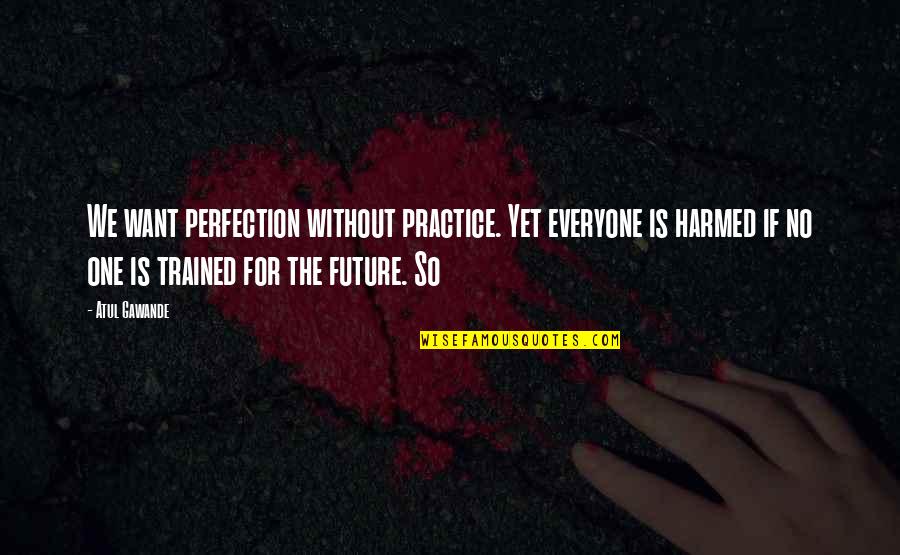 Aatankwad Par Quotes By Atul Gawande: We want perfection without practice. Yet everyone is