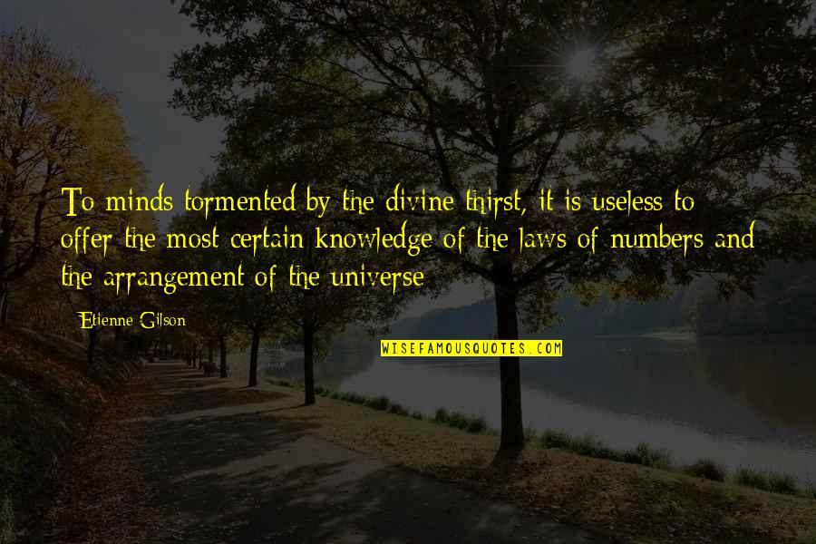 Ab Tutor Quotes By Etienne Gilson: To minds tormented by the divine thirst, it