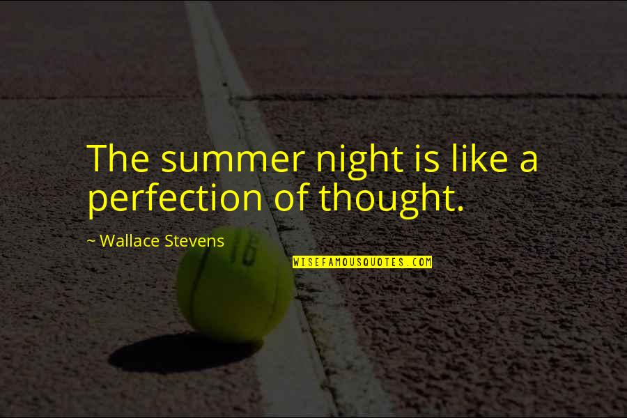 Abaddon El Exterminador Quotes By Wallace Stevens: The summer night is like a perfection of