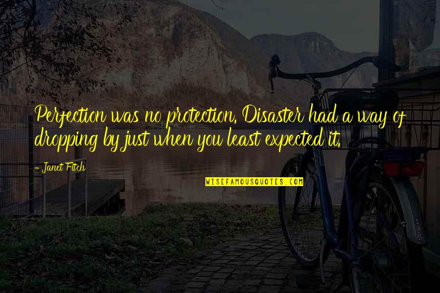 Abazingeli Quotes By Janet Fitch: Perfection was no protection. Disaster had a way Abazingeli Quotes By Janet Fitch: Perfection was no protection. Disaster had a way