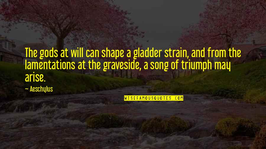 Abbiati Monuments Quotes By Aeschylus: The gods at will can shape a gladder