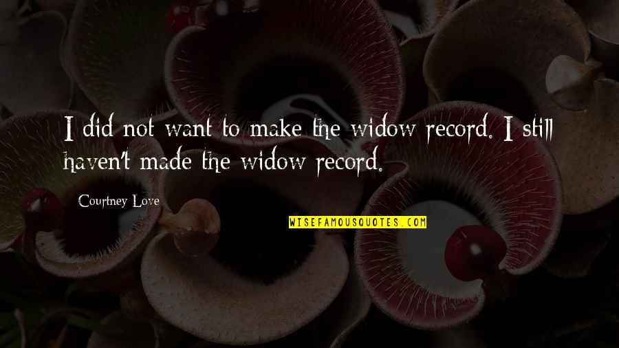 Abbington Landing Quotes By Courtney Love: I did not want to make the widow