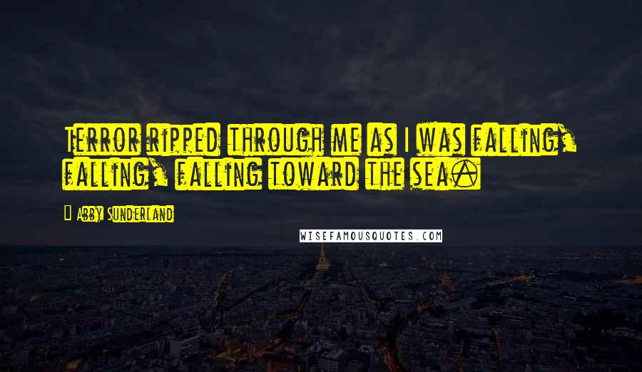 Abby Sunderland quotes: Terror ripped through me as I was falling, falling, falling toward the sea.