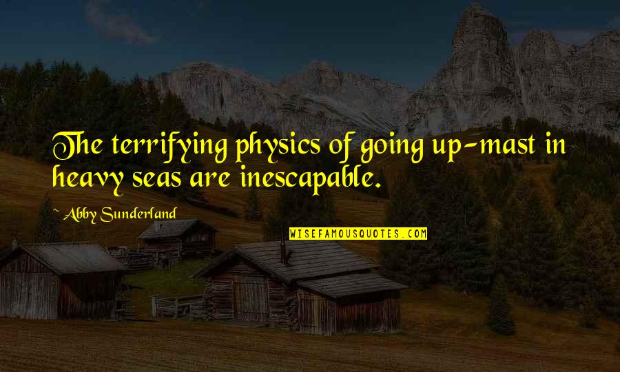 Abby Sunderland Quotes By Abby Sunderland: The terrifying physics of going up-mast in heavy