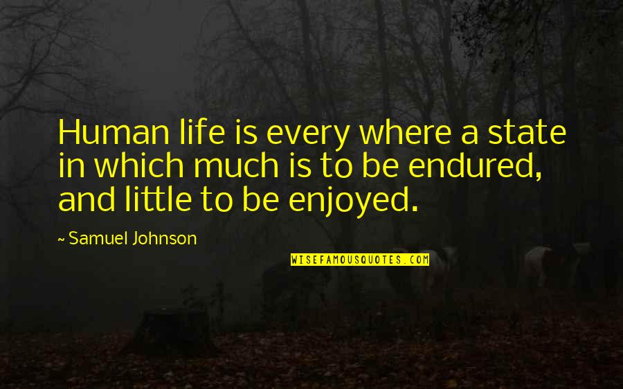 Abdelhadi Quotes By Samuel Johnson: Human life is every where a state in
