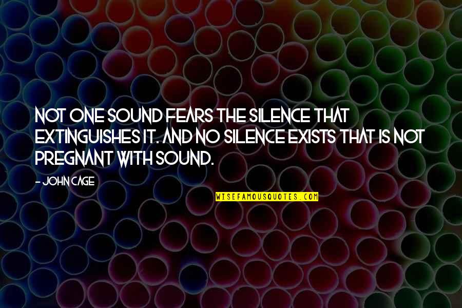 Abdelhafid Dbali Quotes By John Cage: Not one sound fears the silence that extinguishes