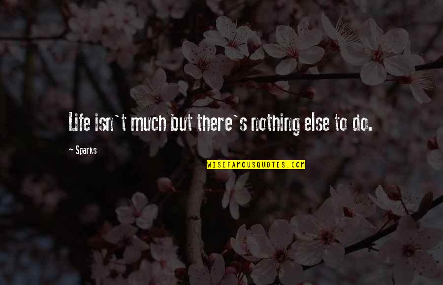 Abdelwahed Chakhsi Quotes By Sparks: Life isn't much but there's nothing else to