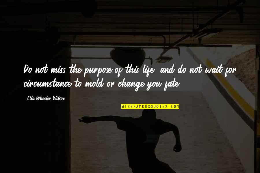 Abderrazzak Benchaabane Quotes By Ella Wheeler Wilcox: Do not miss the purpose of this life,