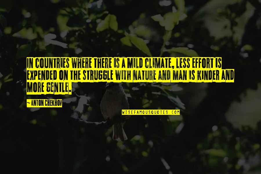 Abdessattar Herzi Quotes By Anton Chekhov: In countries where there is a mild climate,