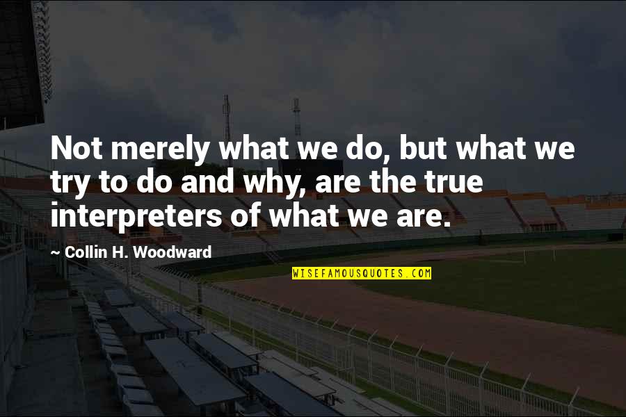 Abdicated King Quotes By Collin H. Woodward: Not merely what we do, but what we Abdicated King Quotes By Collin H. Woodward: Not merely what we do, but what we