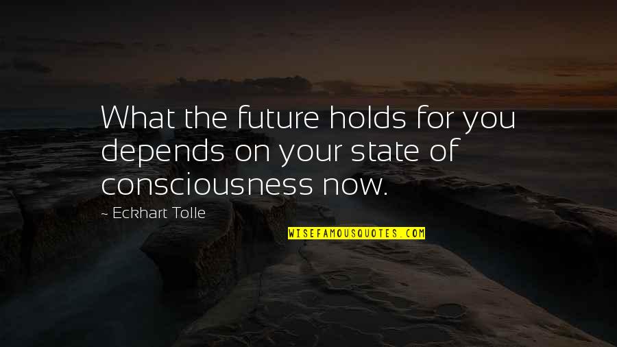 Abdifatah Boodhari Quotes By Eckhart Tolle: What the future holds for you depends on