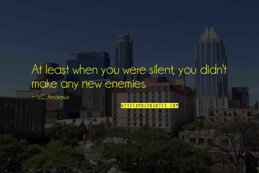 Abductor Muscles Quotes By V.C. Andrews: At least when you were silent, you didn't