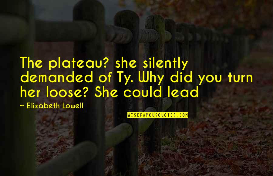 Abdul Kalamazoo Quotes By Elizabeth Lowell: The plateau? she silently demanded of Ty. Why