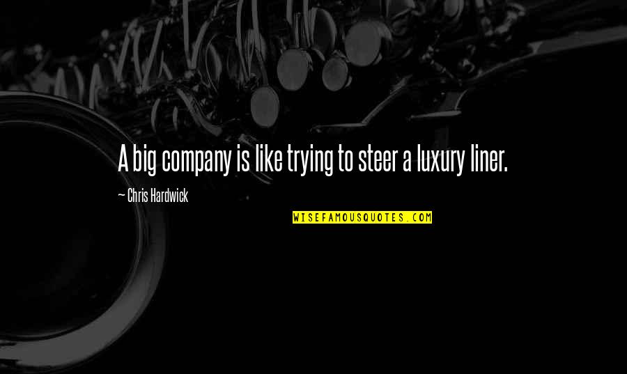 Abed Quotes By Chris Hardwick: A big company is like trying to steer