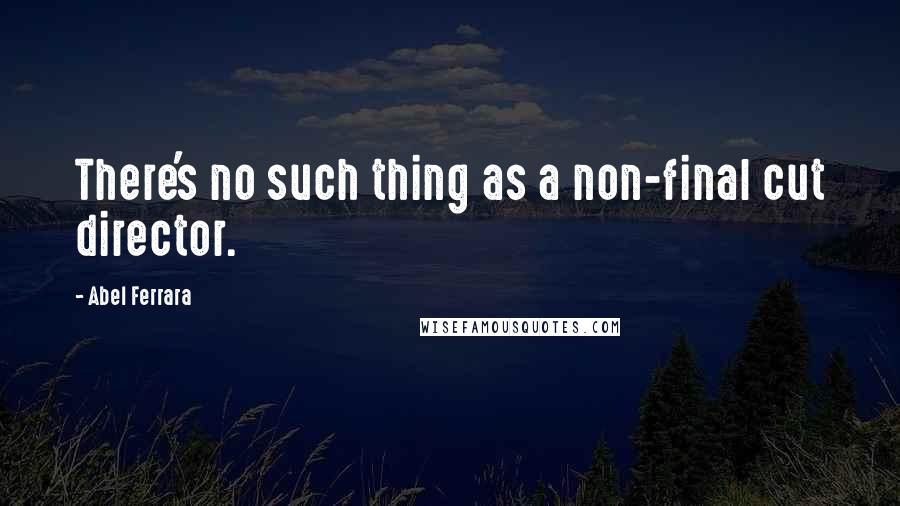 Abel Ferrara quotes: There's no such thing as a non-final cut director.