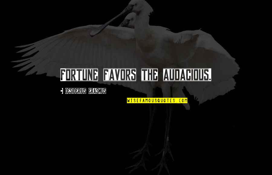 Abelhas A Beira Quotes By Desiderius Erasmus: Fortune favors the audacious. Abelhas A Beira Quotes By Desiderius Erasmus: Fortune favors the audacious.