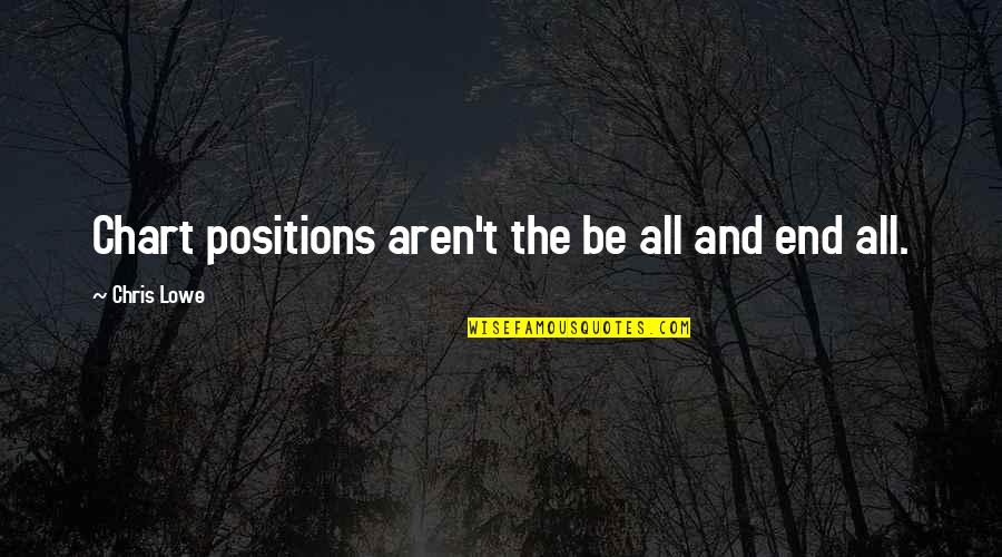 Abendland Englisch Quotes By Chris Lowe: Chart positions aren't the be all and end
