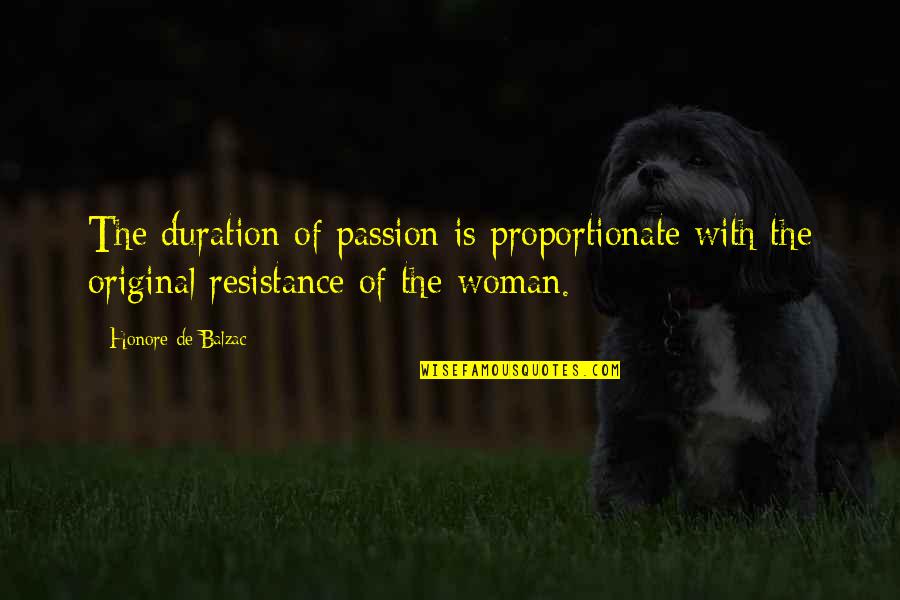 Abercrombies Tire Quotes By Honore De Balzac: The duration of passion is proportionate with the