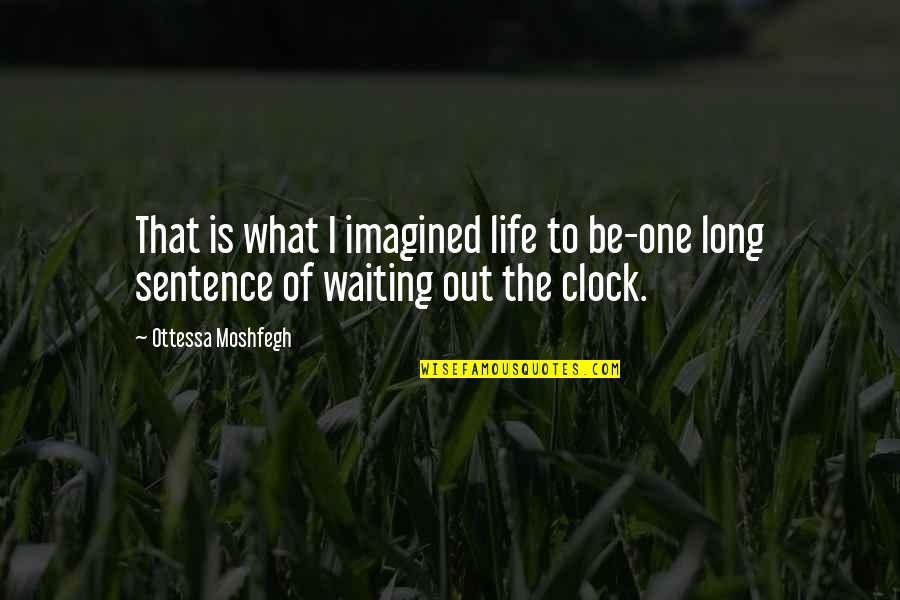 Abets Quotes By Ottessa Moshfegh: That is what I imagined life to be-one