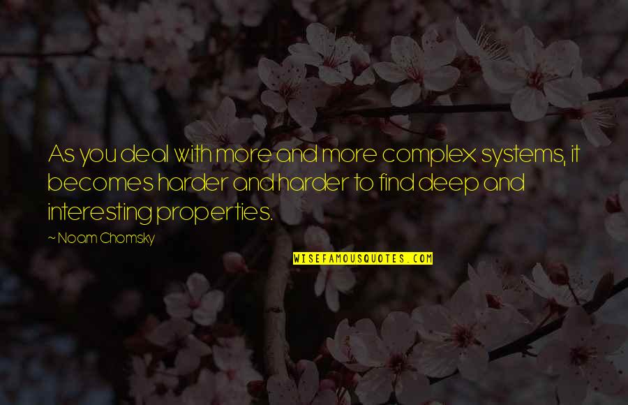 Abhimanyudu Quotes By Noam Chomsky: As you deal with more and more complex Abhimanyudu Quotes By Noam Chomsky: As you deal with more and more complex