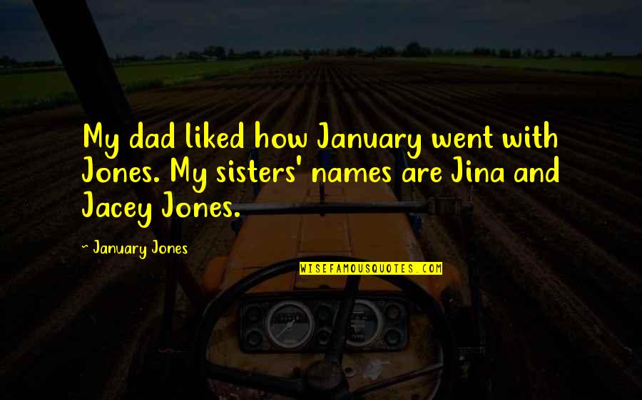Abhour Quotes By January Jones: My dad liked how January went with Jones.