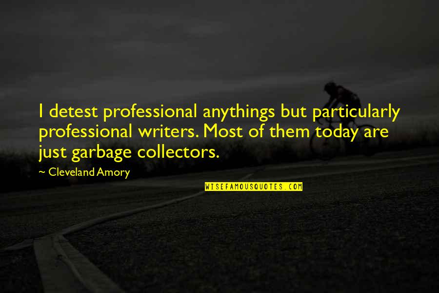 Abi Maria Quotes By Cleveland Amory: I detest professional anythings but particularly professional writers.