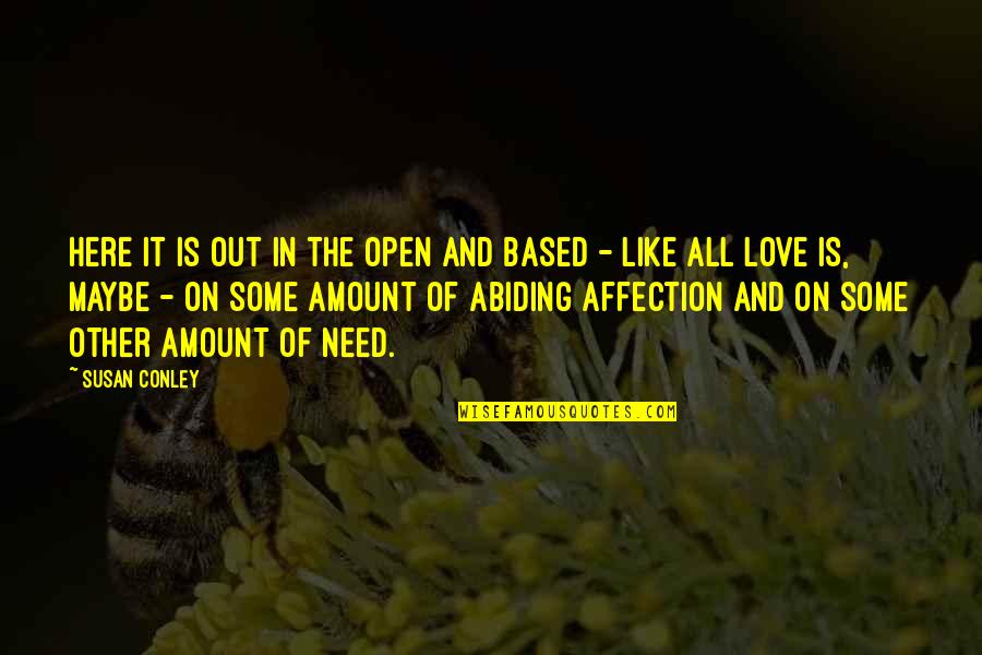 Abiding Quotes By Susan Conley: Here it is out in the open and Abiding Quotes By Susan Conley: Here it is out in the open and