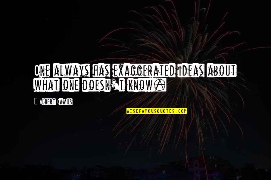 Abigail Williams Important Quotes By Albert Camus: One always has exaggerated ideas about what one