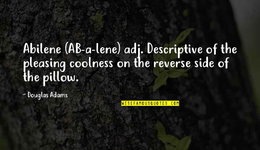 Abilene Quotes By Douglas Adams: Abilene (AB-a-lene) adj. Descriptive of the pleasing coolness
