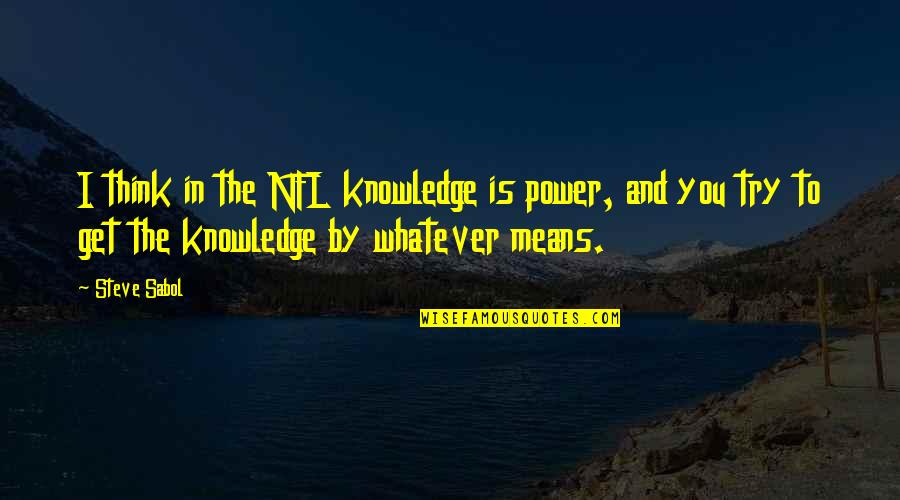 Abiquiu Quotes By Steve Sabol: I think in the NFL knowledge is power, Abiquiu Quotes By Steve Sabol: I think in the NFL knowledge is power,