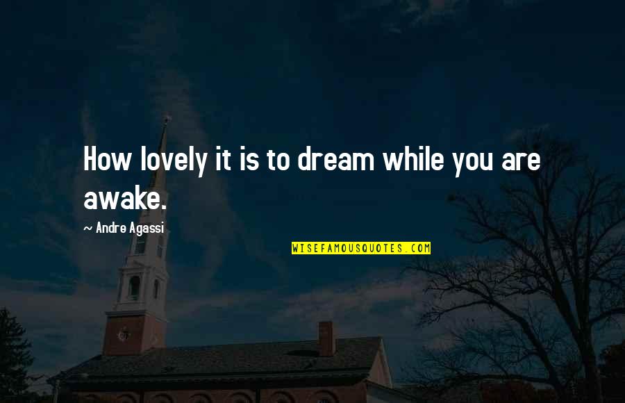 Abjure Synonyms Quotes By Andre Agassi: How lovely it is to dream while you