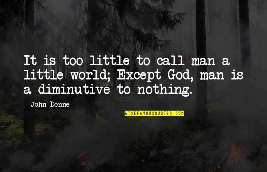 Abled Person Quotes By John Donne: It is too little to call man a