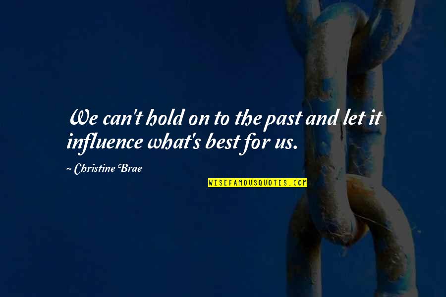 Abneigung Synonym Quotes By Christine Brae: We can't hold on to the past and