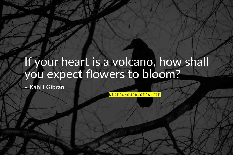 Abner Kravitz Quotes By Kahlil Gibran: If your heart is a volcano, how shall