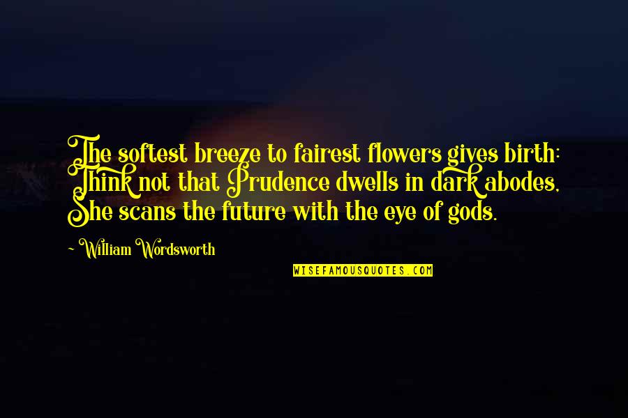 Abodes Quotes By William Wordsworth: The softest breeze to fairest flowers gives birth: