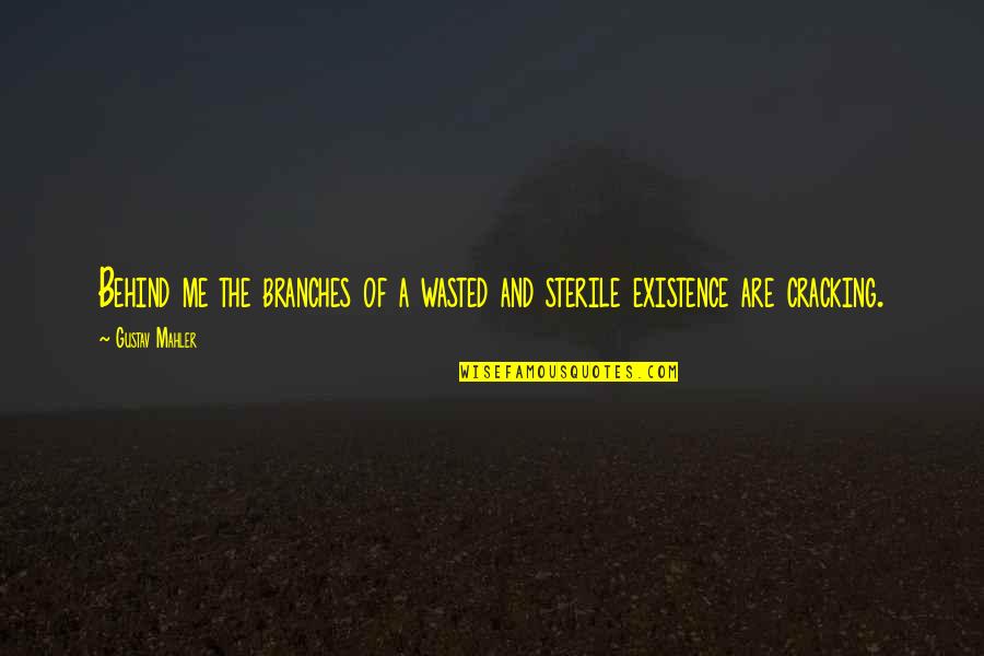 Aboie De Chien Quotes By Gustav Mahler: Behind me the branches of a wasted and