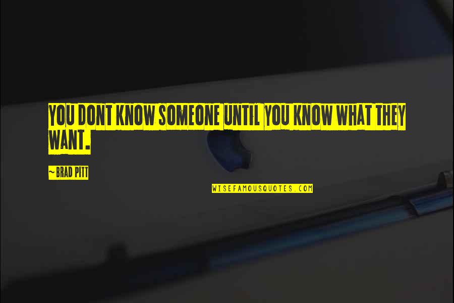 Abolitionism In America Quotes By Brad Pitt: You dont know someone until you know what