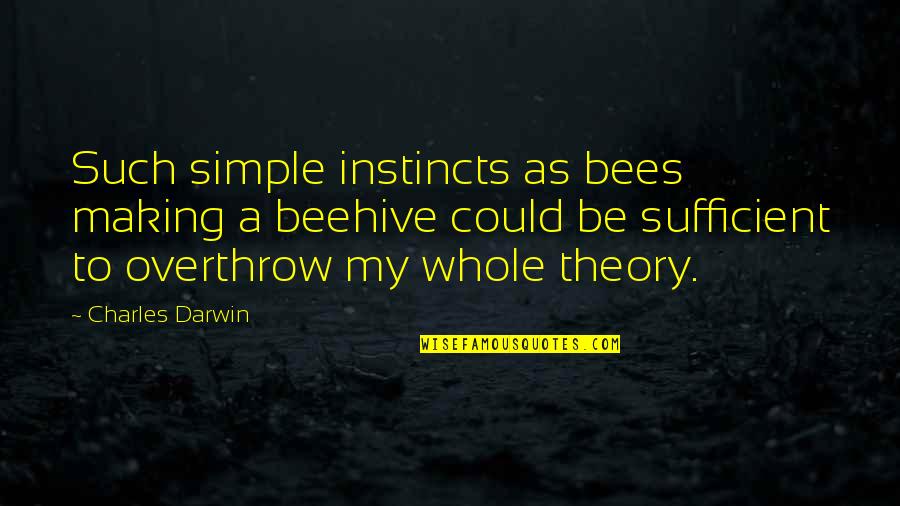 Abolladuras De Autos Quotes By Charles Darwin: Such simple instincts as bees making a beehive Abolladuras De Autos Quotes By Charles Darwin: Such simple instincts as bees making a beehive