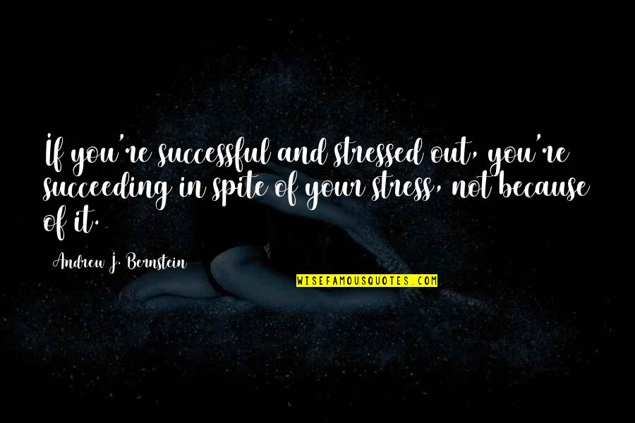 Abomb Quotes By Andrew J. Bernstein: If you're successful and stressed out, you're succeeding Abomb Quotes By Andrew J. Bernstein: If you're successful and stressed out, you're succeeding